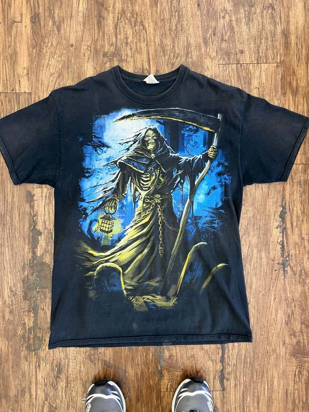 Grim Reaper" Jerzees Size Large Vintage 2010 Short Sleeve Shirt Very Nice!